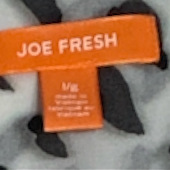 JOE FRESH Romantic Leopard Black And White Semi Transparent Long Sleeves Size L - Picture 8 of 9